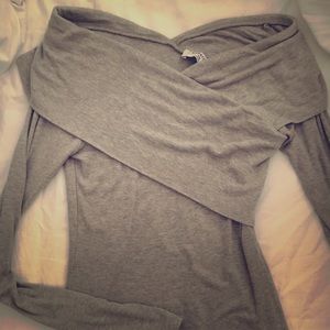 Babaton Criss Cross off the shoulder knit